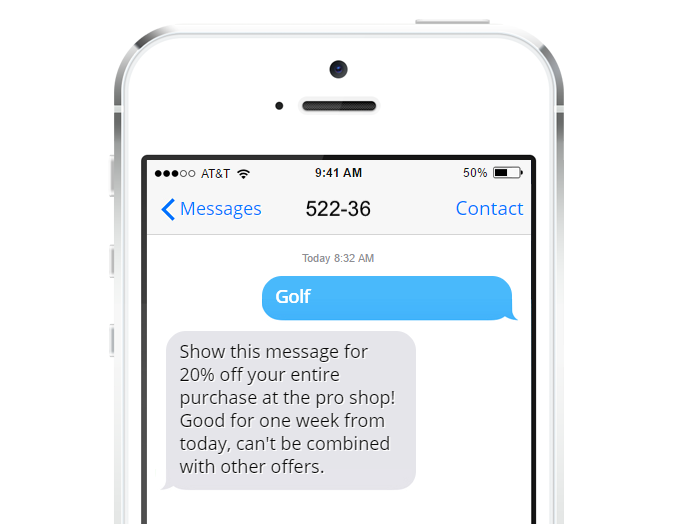 Text ALN Text Message Marketing for Golf Courses